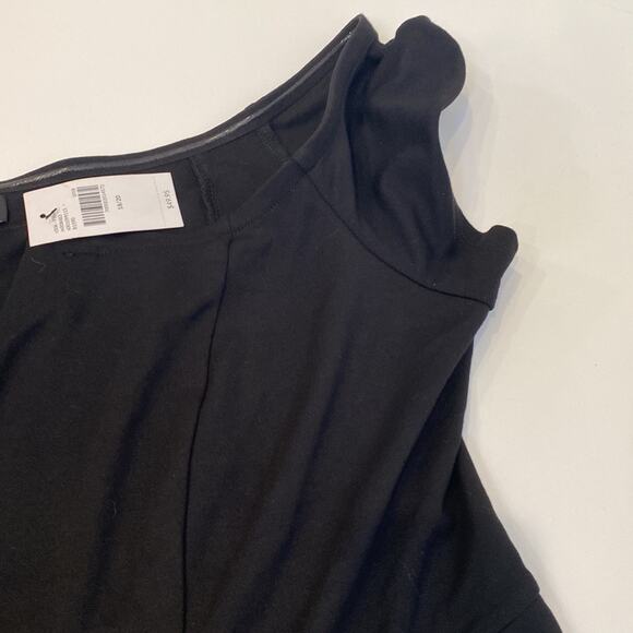 Lane Bryant Short Sleeve Blk Off Shoulder Peplum Pleat Top Stretch NWT Sz 18/20 - Picture 3 of 14